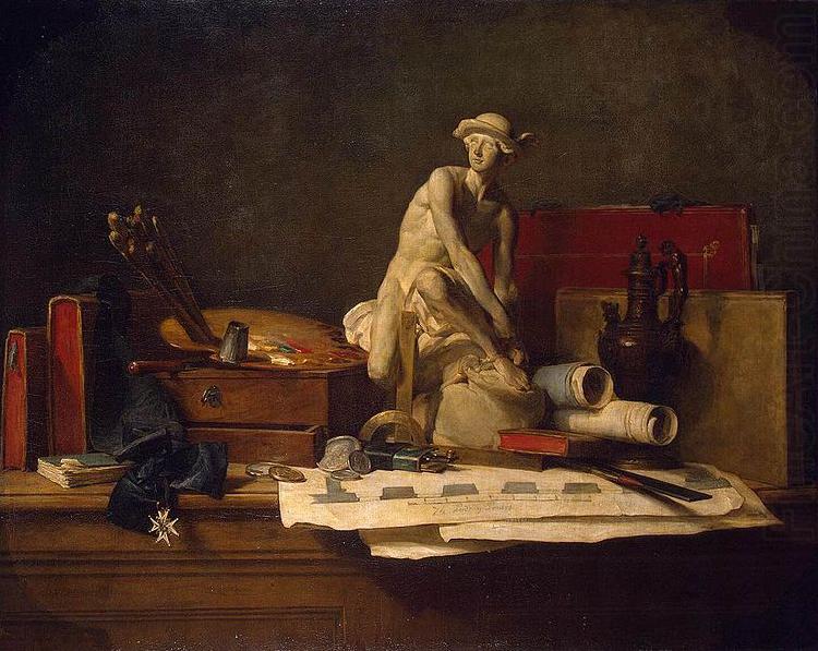 Still Life with Attributes of the Arts, Jean Simeon Chardin